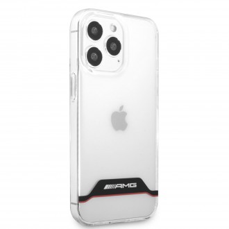 AMHCP13XTCBR AMG PC/TPU Red Stripes Zadní Kryt pro iPhone 13 Pro Max Transparent