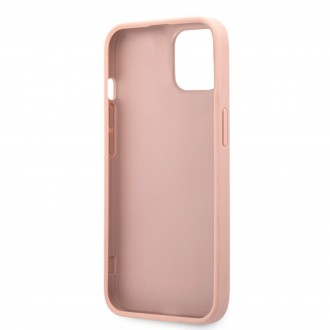 Guess PU Leather Saffiano Zadní Kryt pro iPhone 13 Pink (GUHCP13MPSASBPI)