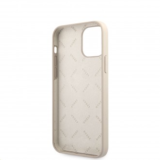 Guess Silicone Vintage Pink Script Zadní Kryt pro iPhone 12 mini 5.4 Grey (GUHCP12SLSVSGP)