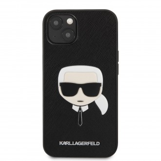Karl Lagerfeld PU Saffiano Karl Head Kryt pro iPhone 13 Black (KLHCP13MSAKHBK)