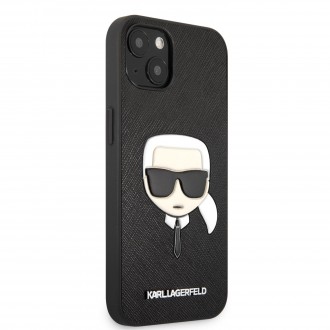 Karl Lagerfeld PU Saffiano Karl Head Kryt pro iPhone 13 Black (KLHCP13MSAKHBK)