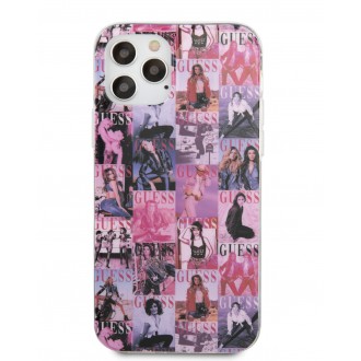 Guess PC/TPU Magazine Print Zadní Kryt pro iPhone 12/12 Pro Pink (GUHCP12M40MAPI)