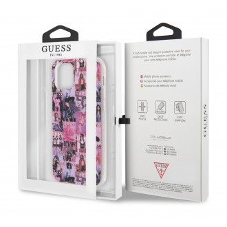 Guess PC/TPU Magazine Print Zadní Kryt pro iPhone 12/12 Pro Pink (GUHCP12M40MAPI)
