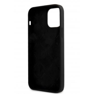 Guess Handscript Liquid Silicone Zadní Kryt pro iPhone 12/12 Pro Black (GUHCP12M40SILBK)