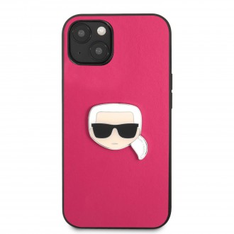 Karl Lagerfeld PU Leather Karl Head Kryt pro iPhone 13 mini Pink (KLHCP13SPKMP)