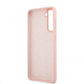 Guess Silicone Vintage Zadní Kryt pro Samsung Galaxy S21+ Pink (GUHCS21MLSVSPI)