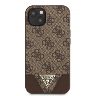 Guess 4G Hard Case Metal Logo Pouzdro pro iPhone 13 mini Brovn (GUHCP13SPU4GHBR)
