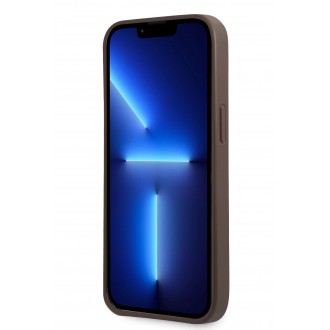 Guess 4G Hard Case Metal Logo Pouzdro pro iPhone 13 Brovn (GUHCP13MPU4GHBR)