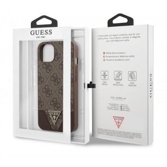 Guess 4G Hard Case Metal Logo Pouzdro pro iPhone 13 Brovn (GUHCP13MPU4GHBR)