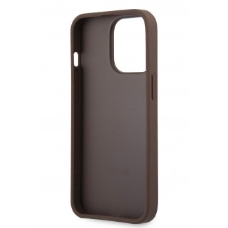 Guess 4G Hard Case Metal Logo Pouzdro pro iPhone 13 Pro Brovn (GUHCP13LPU4GHBR)