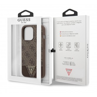 Guess 4G Hard Case Metal Logo Pouzdro pro iPhone 13 Pro Brovn (GUHCP13LPU4GHBR)