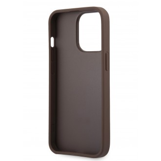 Guess 4G Hard Case Metal Logo Pouzdro pro iPhone 13 Pro Max Brovn (GUHCP13XPU4GHBR)