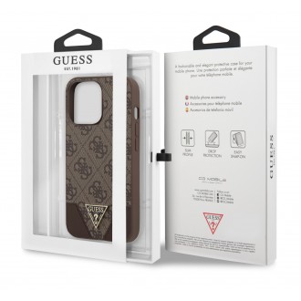 Guess 4G Hard Case Metal Logo Pouzdro pro iPhone 13 Pro Max Brovn (GUHCP13XPU4GHBR)