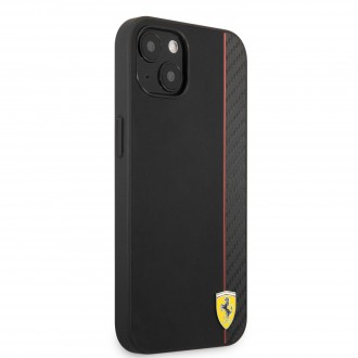 FESAXHCP13MBK Ferrari Smooth and Carbon Effect Zadní Kryt pro iPhone 13 Black