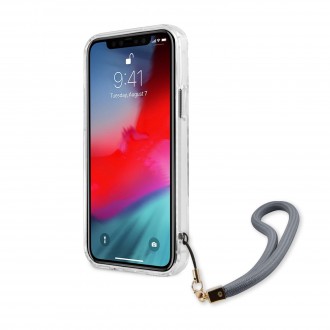 Guess TPU Marble Stripe Zadní Kryt pro iPhone 12/12 Pro Blue (GUHCP12MKMABBL)
