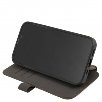Guess PU 4G Metal Logo Book Pouzdro pro iPhone 13 Brown (GUBKP13M4GMGBR)