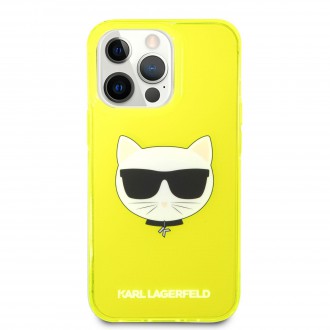 Karl Lagerfeld TPU Choupette Head Kryt pro iPhone 13 Pro Max Fluo Yellow (KLHCP13XCHTRY)