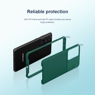 Nillkin CamShield Pro Zadní Kryt pro Samsung Galaxy S21 Ultra Deep Green