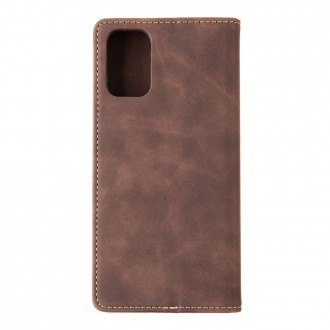 Tactical Xproof PU Kožené Book Pouzdro pro Poco M3 Mud Brown