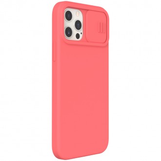 Nillkin CamShield Silky Magnetic Silikonový Kryt pro iPhone 12 Pro Max 6.7 Orange Pink