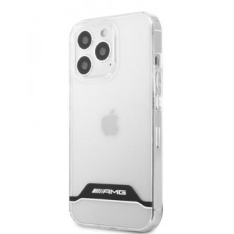 AMHCP13LTCBW AMG PC/TPU White Stripes Zadní Kryt pro iPhone 13 Pro Transparent