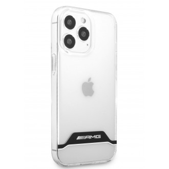 AMHCP13LTCBW AMG PC/TPU White Stripes Zadní Kryt pro iPhone 13 Pro Transparent