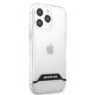 AMHCP13XTCBW AMG PC/TPU White Stripes Zadní Kryt pro iPhone 13 Pro Max Transparent