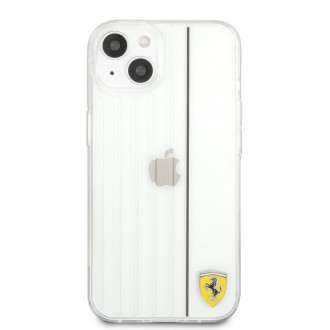 FESBIHCP13MTRBK Ferrari PC/TPU 3D Lines Zadní Kryt pro iPhone 13 Transparent