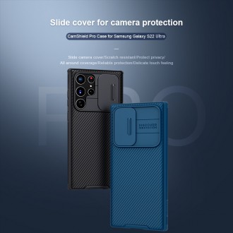 Nillkin CamShield Pro Zadní Kryt pro Samsung Galaxy S22 Ultra Black