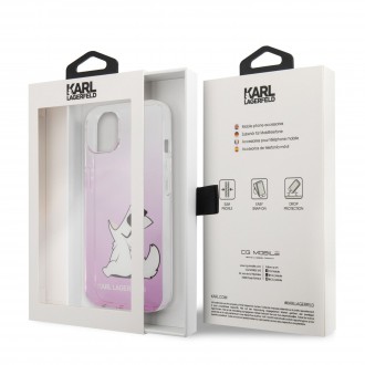 Karl Lagerfeld PC/TPU Choupette Eat Kryt pro iPhone 13 Pink (KLHCP13MCFNRCPI)