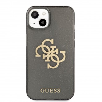 Guess TPU Big 4G Full Glitter Zadní Kryt pro iPhone 13 Black (GUHCP13MPCUGL4GBK)