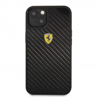 FEHCP13MFCABK Ferrari Real Carbon Zadní Kryt pro iPhone 13 Black