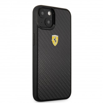 FEHCP13MFCABK Ferrari Real Carbon Zadní Kryt pro iPhone 13 Black