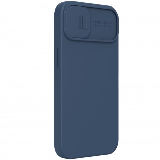 Nillkin CamShield Silky Magnetic Silikonový Kryt pro iPhone 13 Blue
