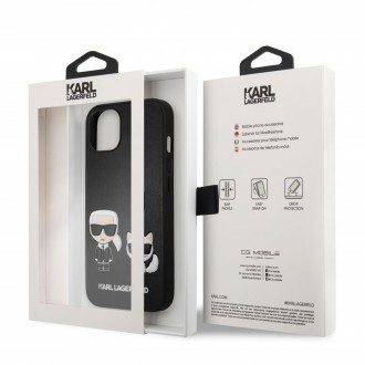 Karl Lagerfeld and Choupette PU Leather Pouzdro pro iPhone 13 Black (KLHCP13MPCUSKCBK)