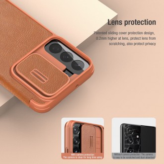 Nillkin Qin Book PRO Pouzdro pro Samsung Galaxy S22+ Brown