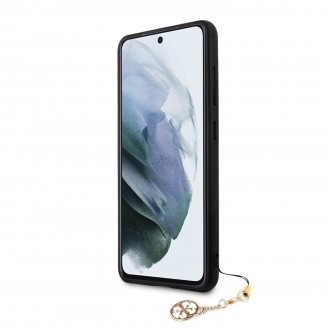 GUHCS21FEGF4GBR Guess 4G Charm Zadní Kryt pro Samsung Galaxy S21 FE 5G Brown