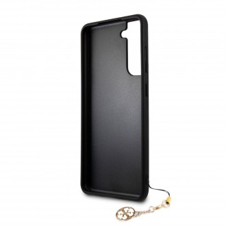 GUHCS21FEGF4GBR Guess 4G Charm Zadní Kryt pro Samsung Galaxy S21 FE 5G Brown