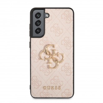 GUHCS21FE4GMGPI Guess 4G Big Metal Logo Zadní Kryt pro Samsung Galaxy S21 FE 5G Pink
