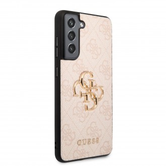 GUHCS21FE4GMGPI Guess 4G Big Metal Logo Zadní Kryt pro Samsung Galaxy S21 FE 5G Pink