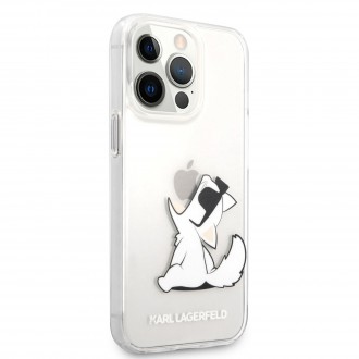 Karl Lagerfeld PC/TPU Choupette Eat Kryt pro iPhone 13 Pro Transparent (KLHCP13LCFNRC)