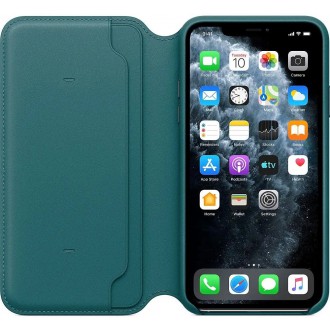 MY1Q2ZM/A Apple Kožené Folio Pouzdro pro iPhone 11 Pro Max Peacock