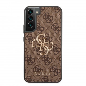 GUHCS22M4GMGBR Guess 4G Big Metal Logo Zadní Kryt pro Samsung Galaxy S22+ Brown