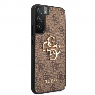 GUHCS22M4GMGBR Guess 4G Big Metal Logo Zadní Kryt pro Samsung Galaxy S22+ Brown