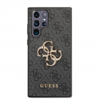 GUHCS22L4GMGGR Guess 4G Big Metal Logo Zadní Kryt pro Samsung Galaxy S22 Ultra Black