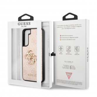GUHCS22M4GMGPI Guess 4G Big Metal Logo Zadní Kryt pro Samsung Galaxy S22+ Pink