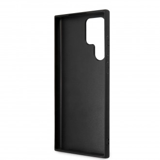 KLHCS22LSAKHSL Karl Lagerfeld PU Saffiano Karl Head Zadní Kryt pro Samsung Galaxy S22 Ultra Silver