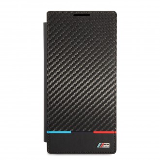 BMBKS22LPUCARTCBK BMW M PC/TPU Book Tricolor Stripes Pouzdro pro Samsung Galaxy S22 Ultra Black