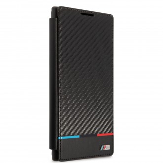 BMBKS22LPUCARTCBK BMW M PC/TPU Book Tricolor Stripes Pouzdro pro Samsung Galaxy S22 Ultra Black