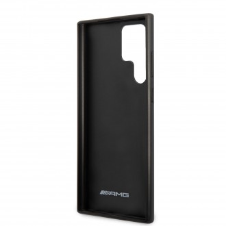 AMHCS22LGSEBK AMG Genuine Leather Perforated Zadní Kryt pro Samsung Galaxy S22 Ultra Black